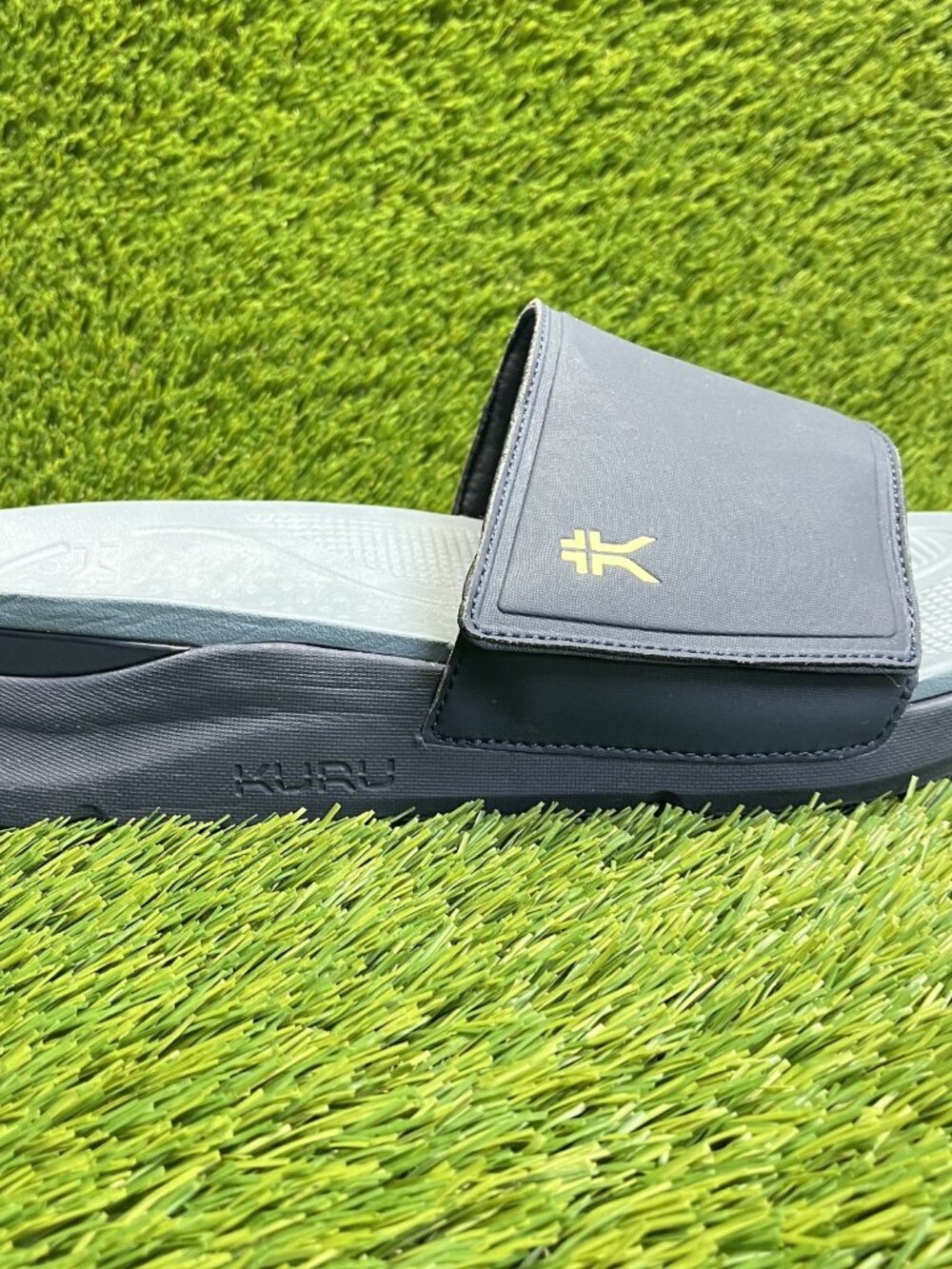 Kuru Moment Mens Size 13 Navy Blue Beach Walking Outdoor Slip On Slide Sandals